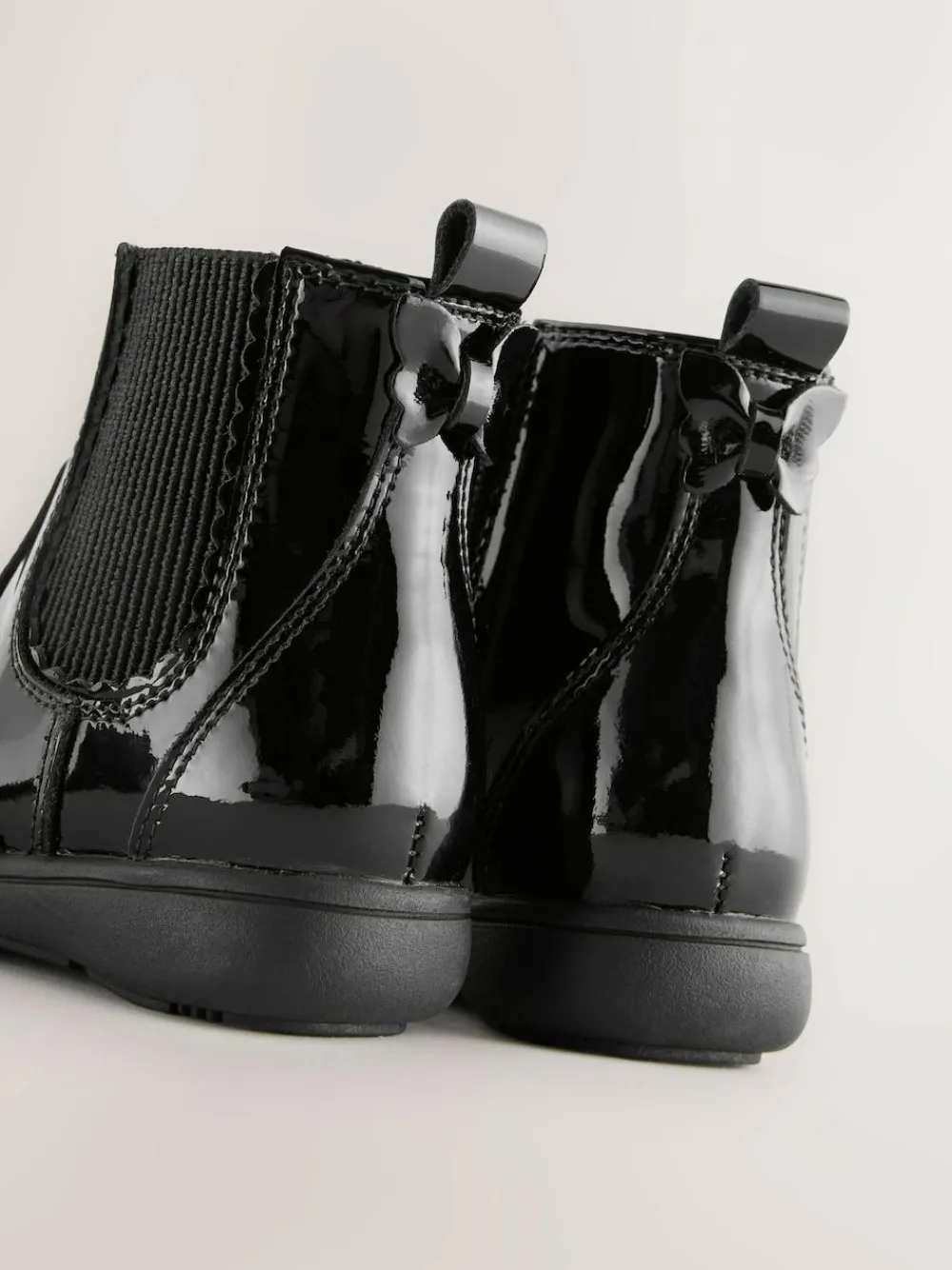 Discount Next Standard Fit (F) Leather Chelsea Ankle Boots Black Patent