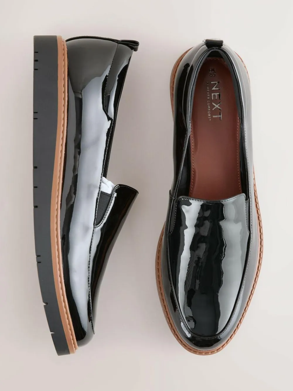 Next Standard/Wide Fit Forever Comfort® Slip On Clean Chunky Sole Loafers^Women Flats