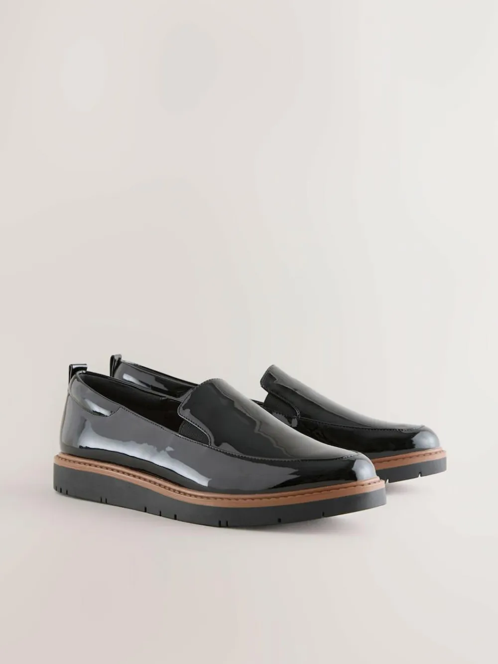 Next Standard/Wide Fit Forever Comfort® Slip On Clean Chunky Sole Loafers^Women Flats