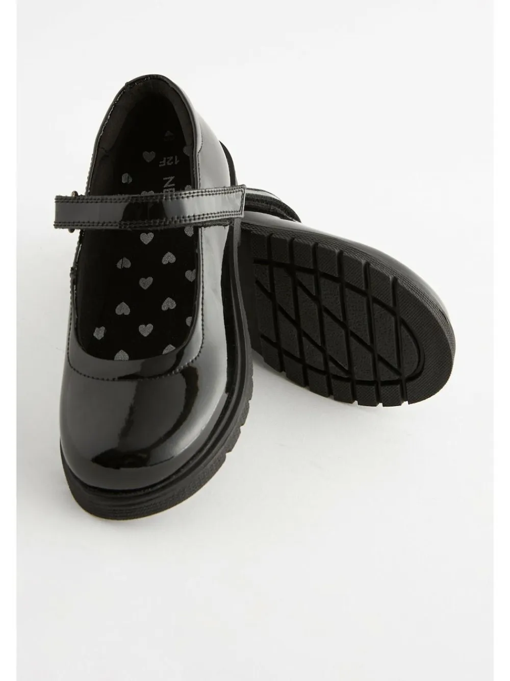 Next Black Patent Wide Fit (G) School Leather Chunky Mary Jane Shoes^ Shoes