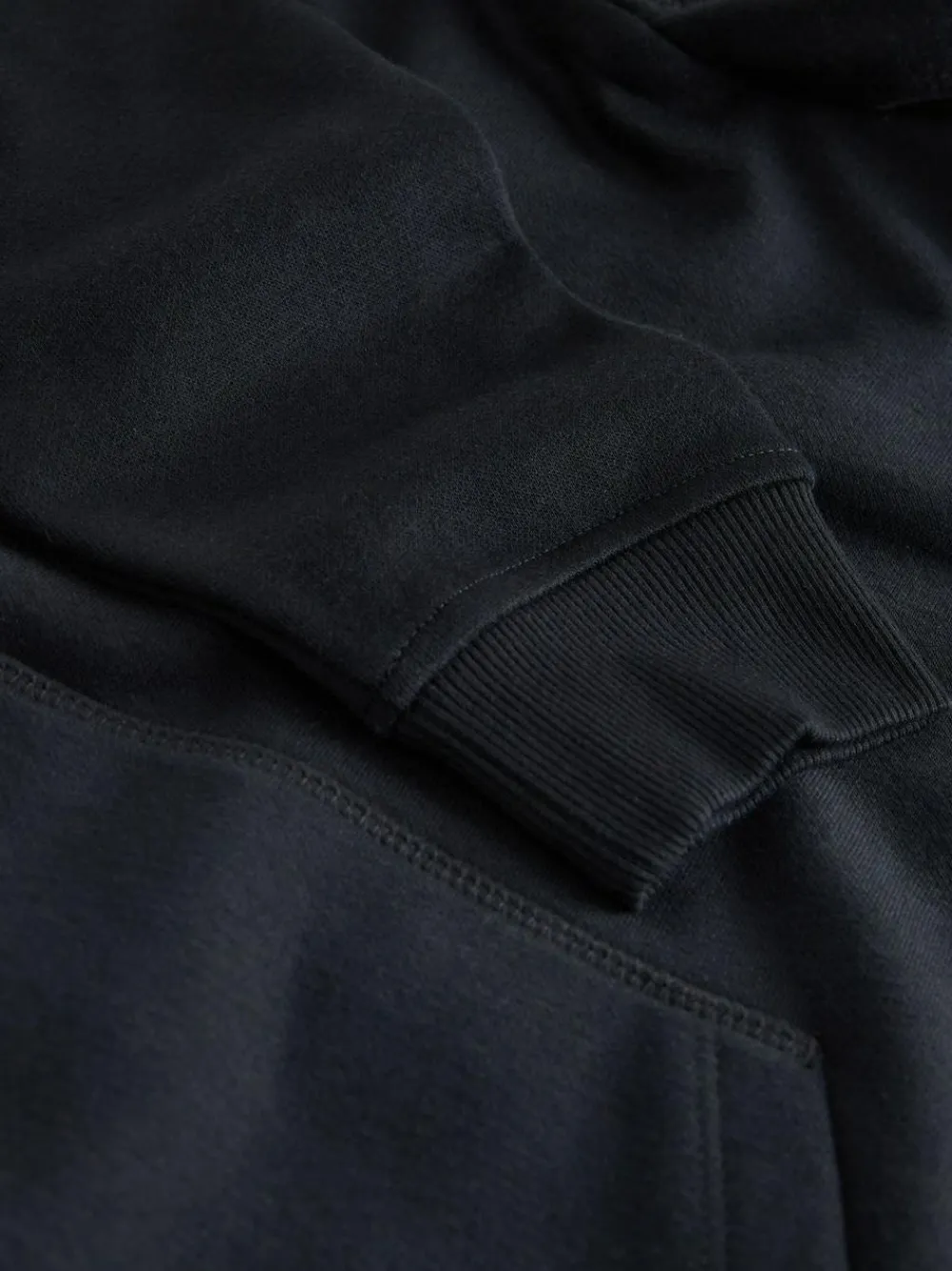 Next Black Plain Jersey Hoodie (3-16yrs)^BOY Sweatshirts & Hoodies