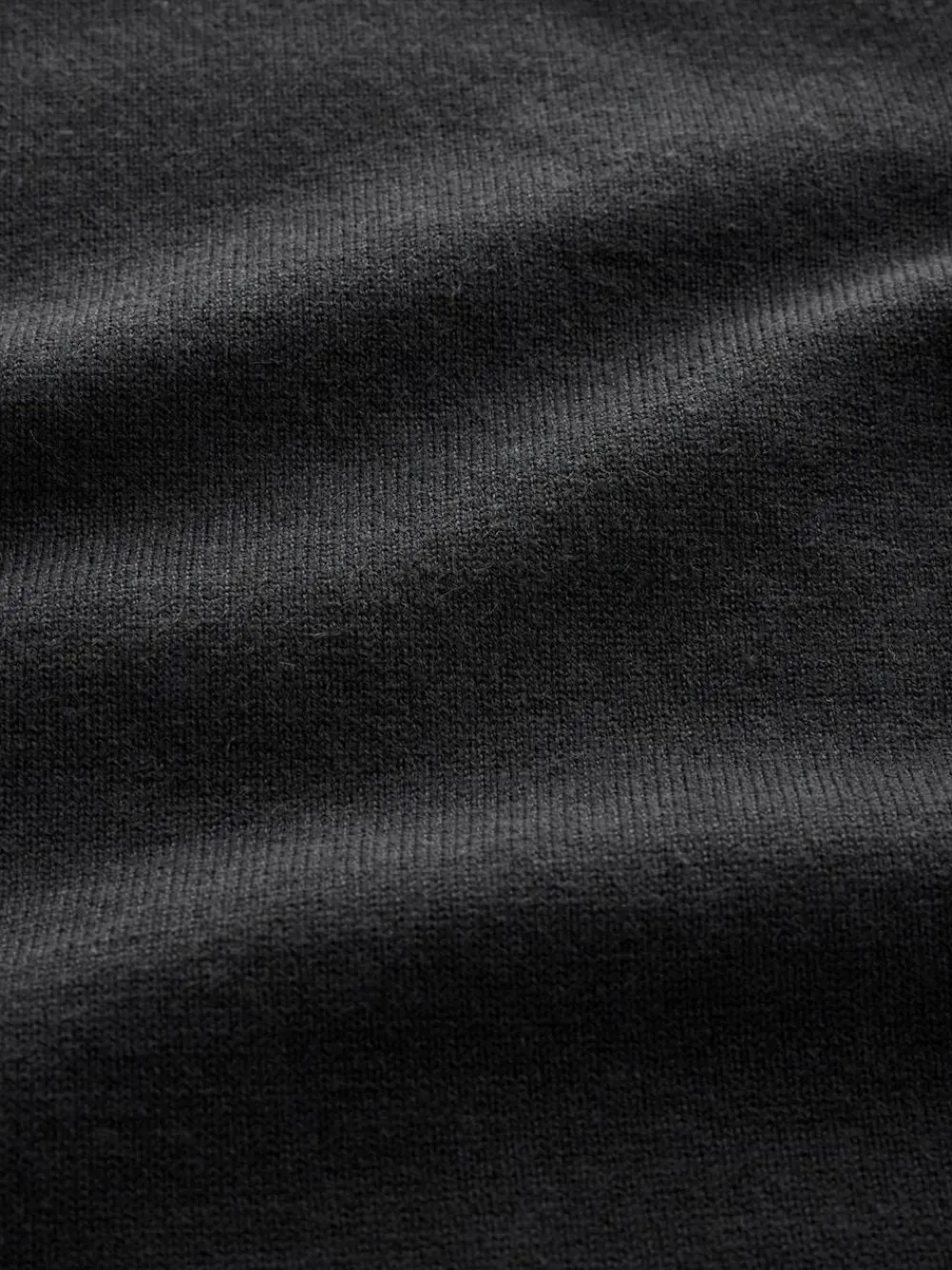 Next Plain Regular Fit Essential Long Sleeve Knitted Polo Shirt Black