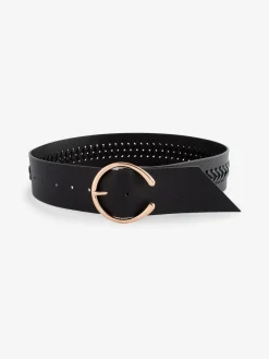 Next Plait Detail Wide Belt^Women Belts