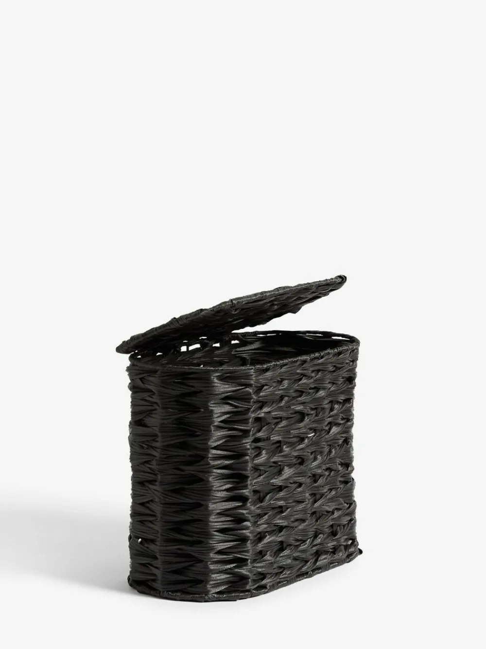 Best Next Plastic Wicker Storage Basket Black