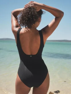Next Black Plunge Shaping Tummy Control Swimsuit^Women Swimwear