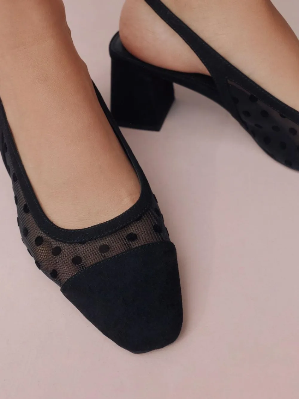 Next Forever Comfort® Square Toe Slingback Block Heels^Women Heels