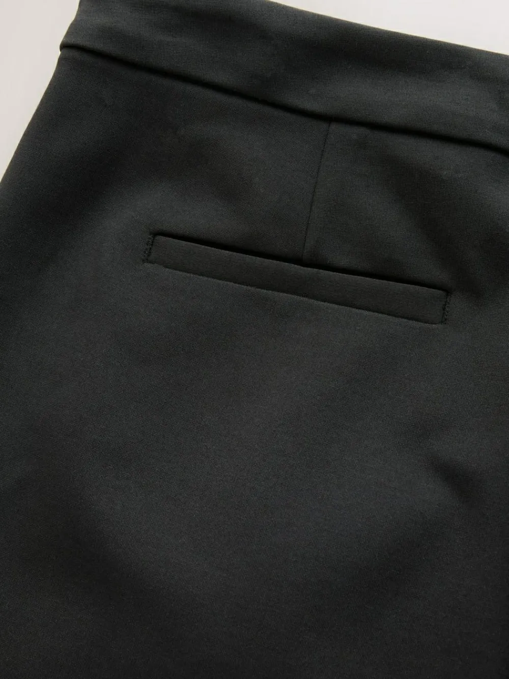 New Next Ponte Wide Leg Trousers With Gold Button Detailing Black