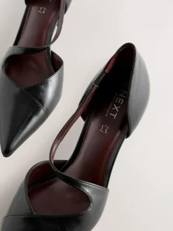 Next Premium Leather Asymmetric Court Heels^Women Heels