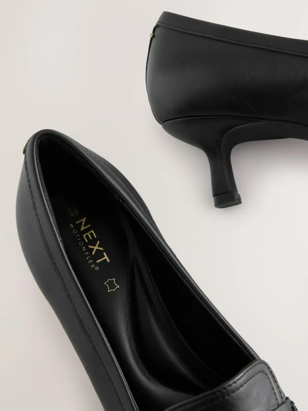 Next Premium Leather With Motionflex Point Toe Tassel Heels Loafers^Women Wide Fit & Extra Wide Fit|Heels