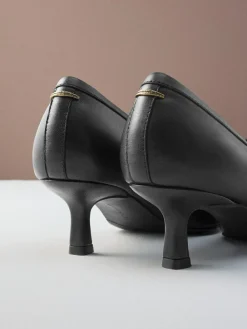 Next Premium Leather With Motionflex Point Toe Tassel Heels Loafers^Women Wide Fit & Extra Wide Fit|Heels
