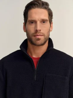 Best Next Quarter Zip Borg Fleece Black