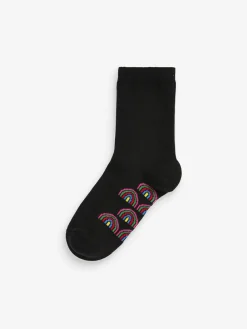 Next 5 Pack Cotton Rich Footbed Ankle School Socks^ Socks & Tights|Socks & Tights