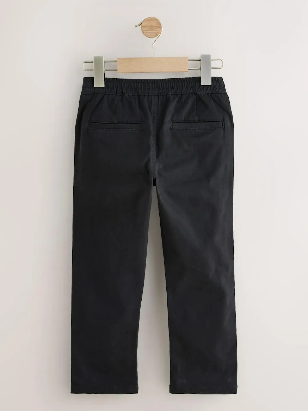 Next Black Regular Fit Elasticated Waist Chino Trousers (3-16yrs)^BOY Pants & Chinos|Occasionwear
