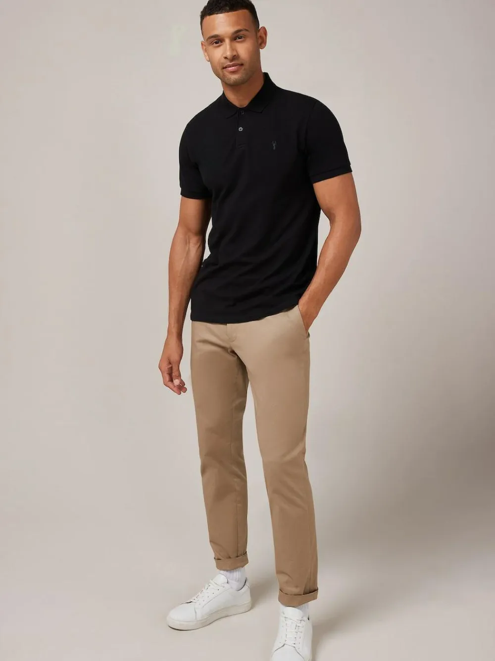 Next Black Regular Fit Short Sleeve Pique Polo Shirt^ Tops & T-Shirts