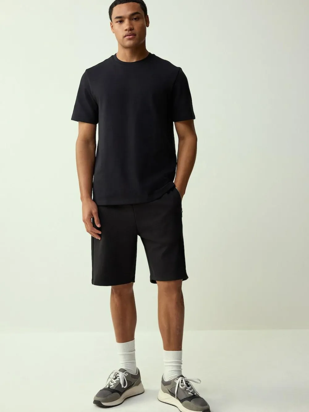 Best Next Black Regular Fit Smart Soft Touch Heavyweight T-Shirt
