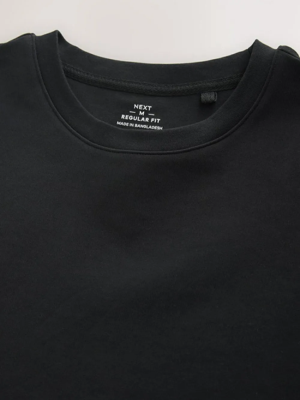 Best Next Black Regular Fit Smart Soft Touch Heavyweight T-Shirt