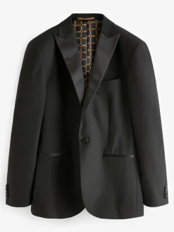 Next Black Regular Fit Tuxedo Suit Jacket
