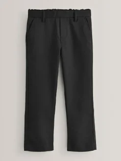 Best Next Regular Leg Pull On Waist School Trousers 2 Pack (3-17yrs) Black
