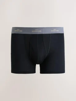 Next Black Rich Colour Waistband 4 pack Signature A-Fronts Boxers^ Underwear|Underwear