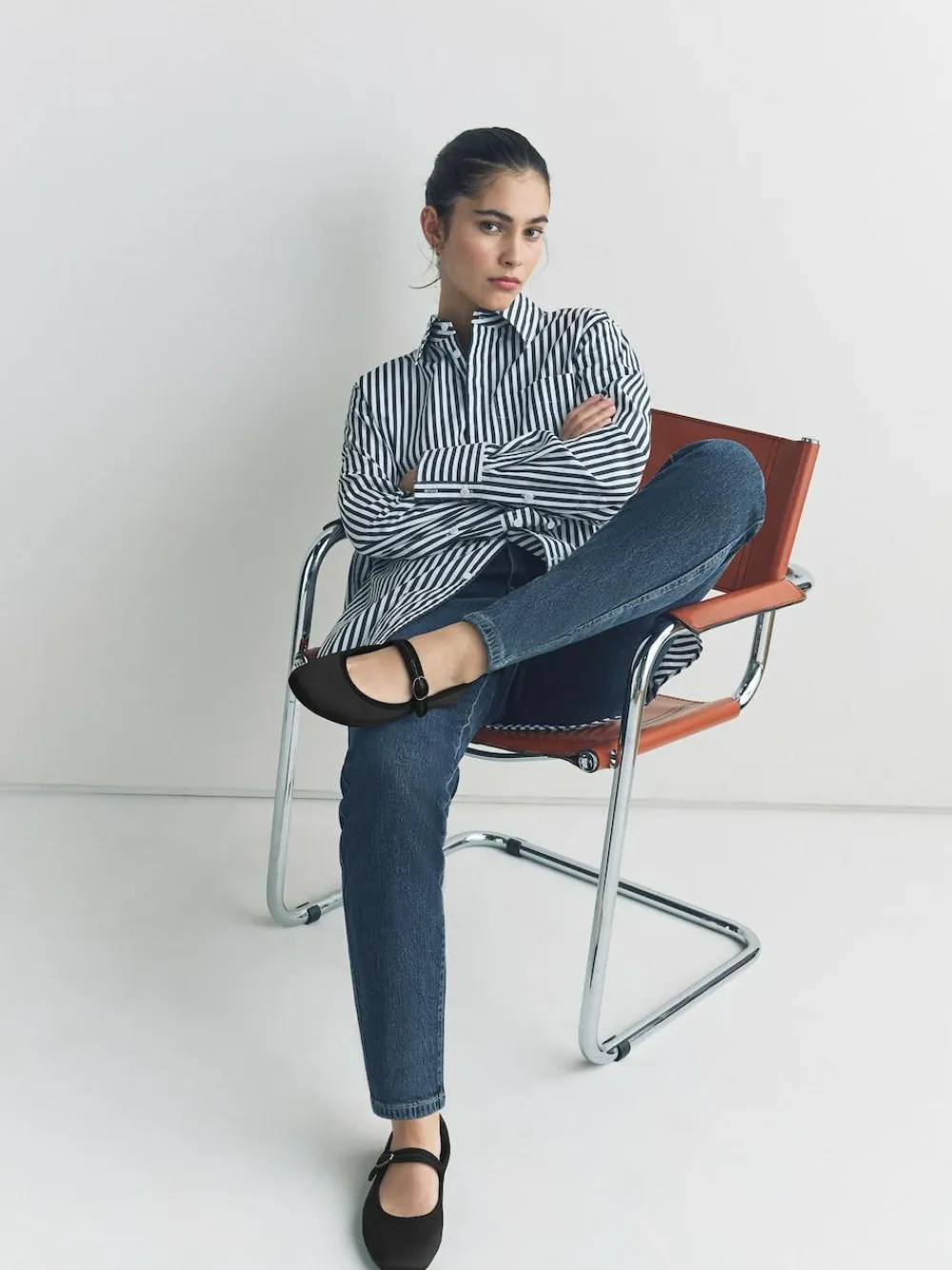 Next Forever Comfort Round Toe Buckle Detail Mary Jane Shoes^Women Flats