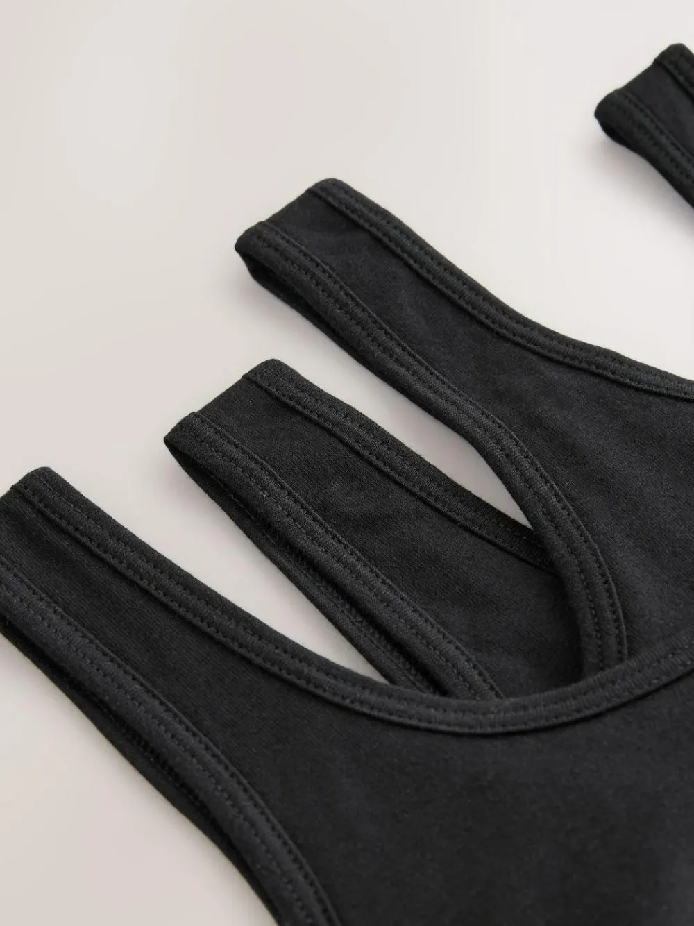 Next Black Scoop Crop Tops 3 Pack (5-16yrs)^ Underwear|Bras & Crop Tops