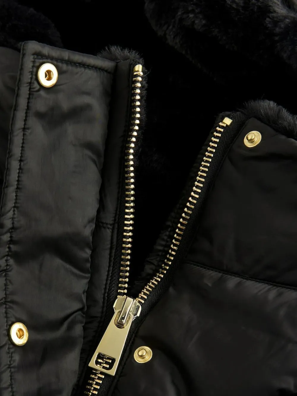 Sale Next Shower Resistant Padded Longline Coat Black