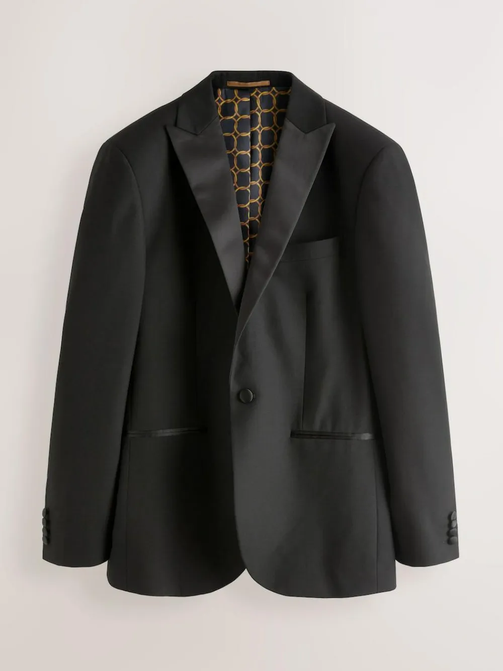 Best Next Slim Fit Tuxedo Suit Jacket Black