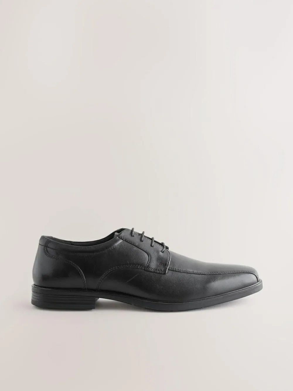 Next Black Slim Panel Leather Shoes