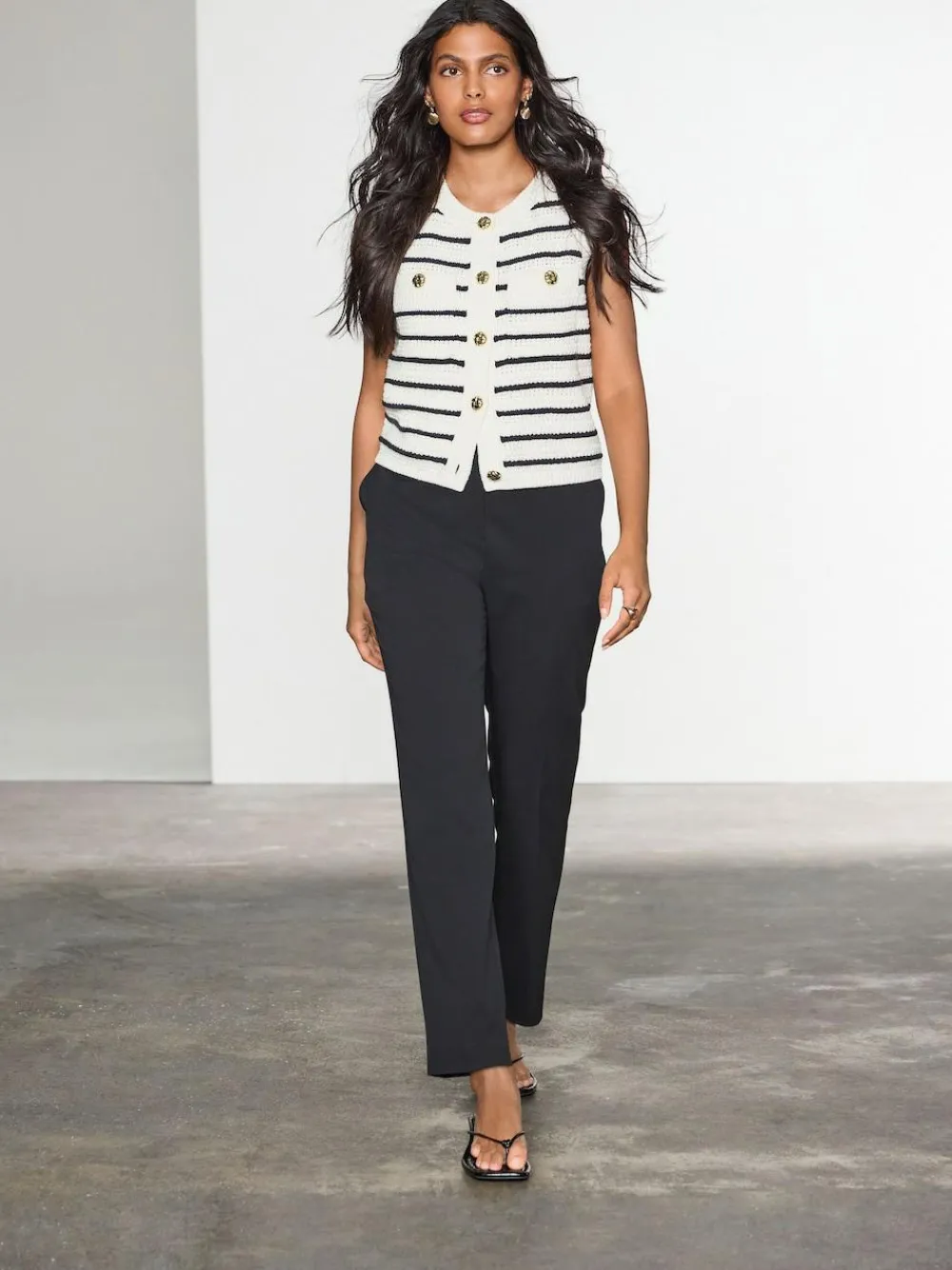 Next Slim Tailored Trousers Black