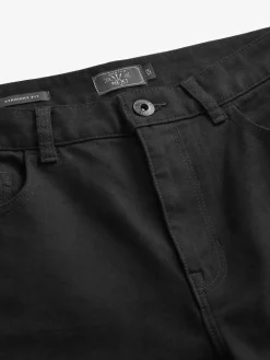 Next Black Solid Single Straight Fit Classic Stretch Jeans^ Jeans|Jeans