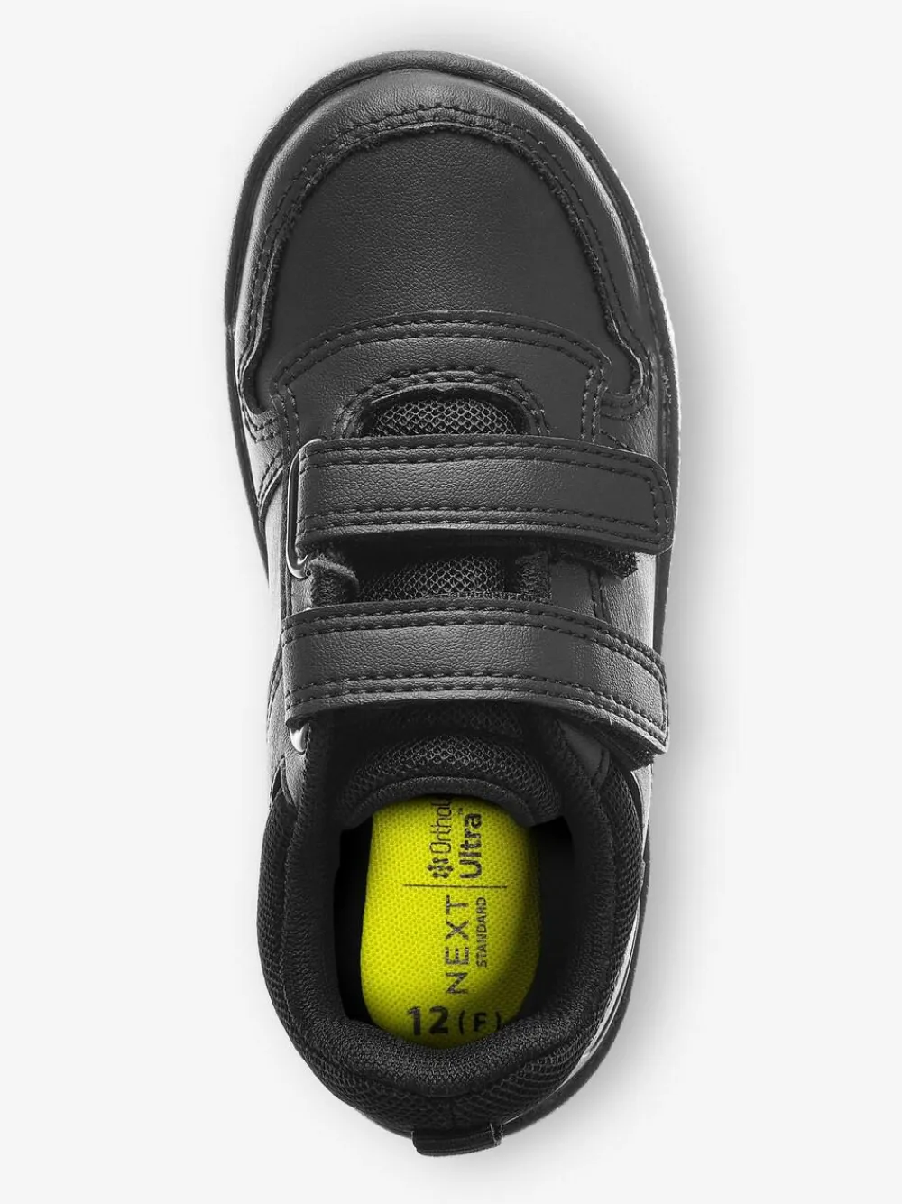 Best Next Black Standard Fit (F) Double Strap Touch Fastening School Trainers
