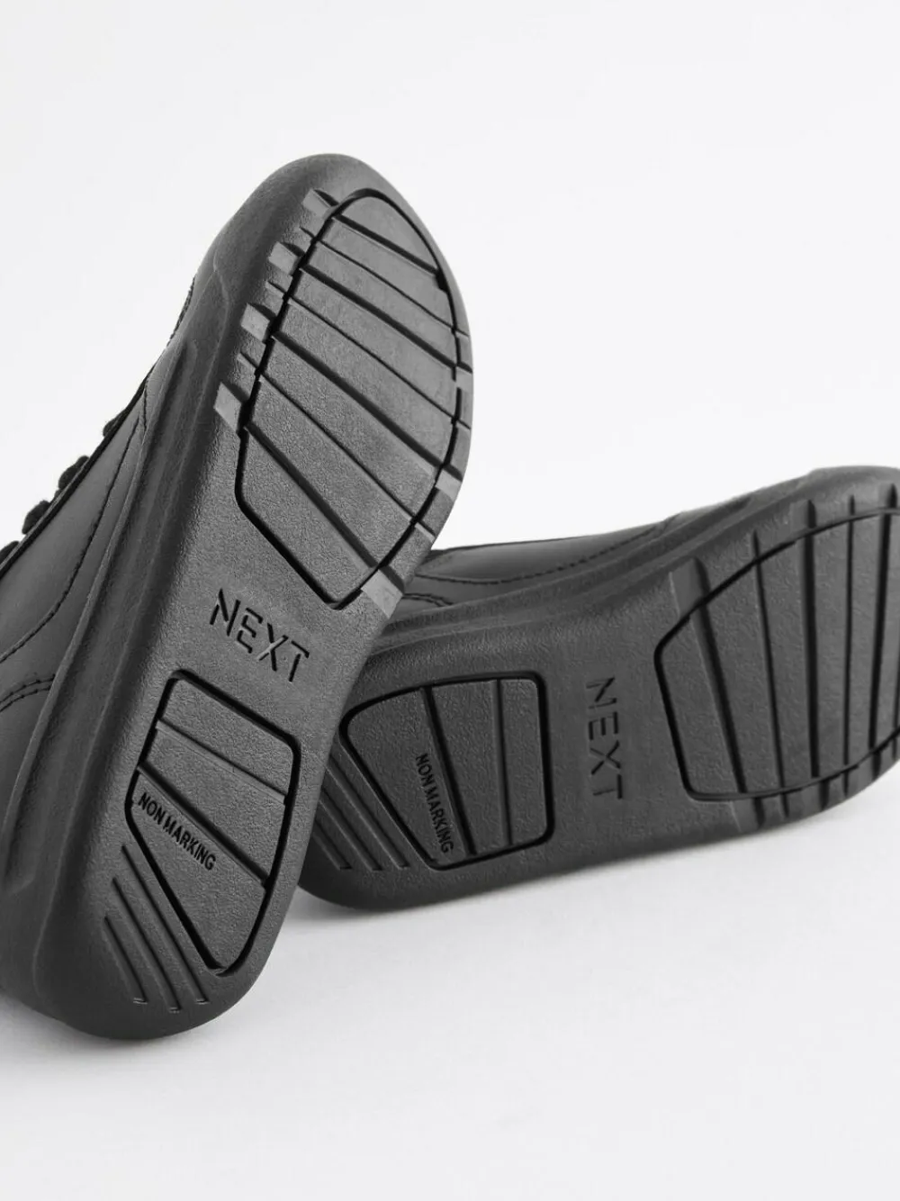 Next Black Standard Fit (F) Lace-Up School Trainers^BOY School Shoes|Boys Shoes