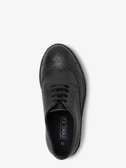 Next Standard Fit (F) Leather Laceup Brogue Shoes^BOY School Shoes|Boys Shoes