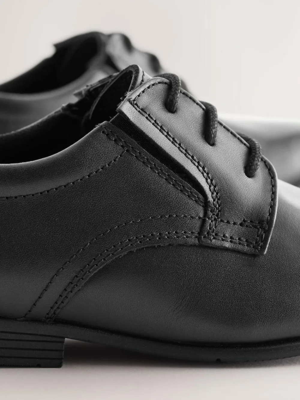Next Black Standard Fit (F) School Leather Lace-Up Shoes^BOY School Shoes|Boys Shoes