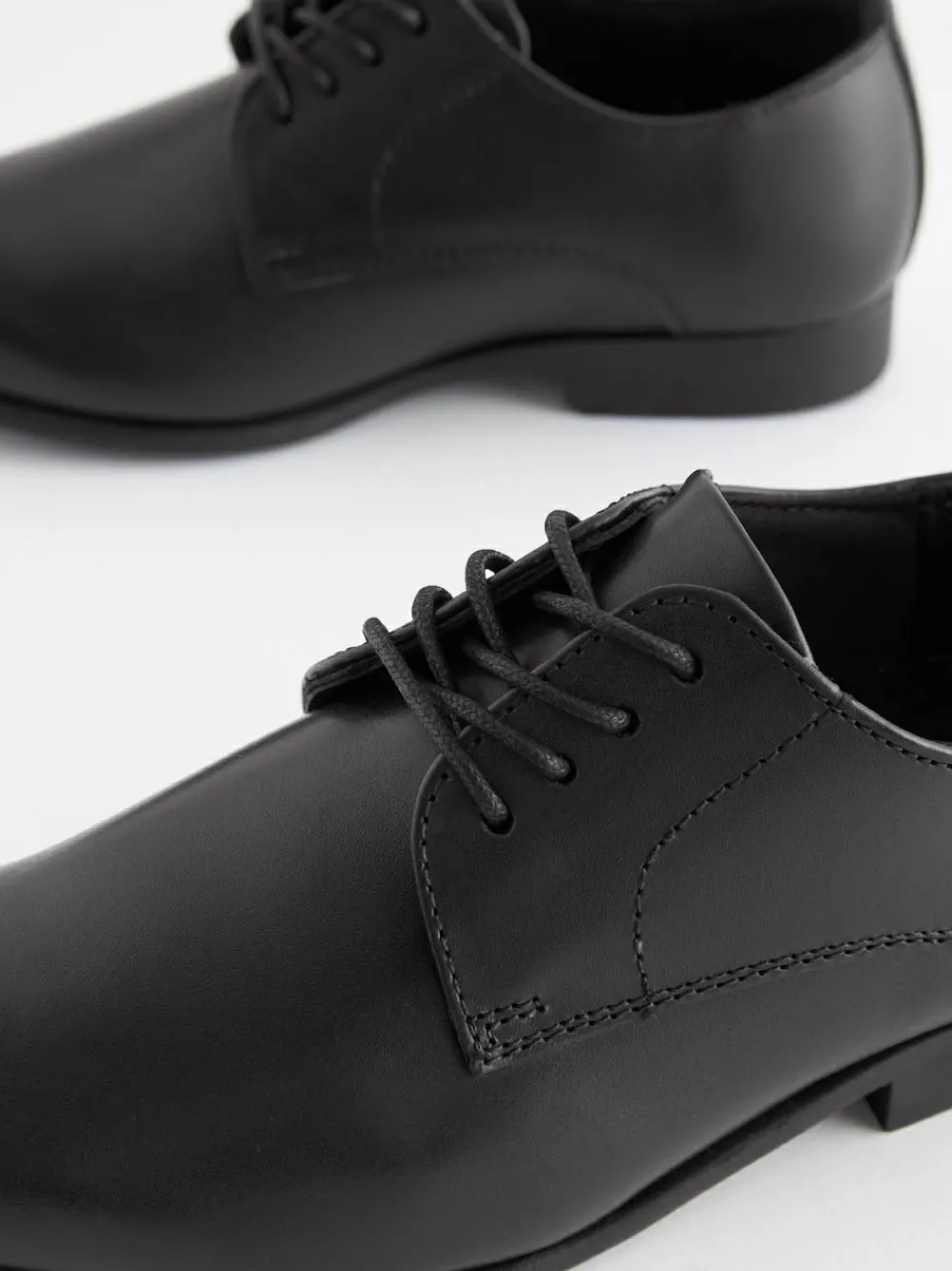 Next Black Standard Fit (F) School Leather Lace Up Shoes^BOY School Shoes|Boys Shoes
