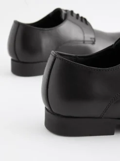Next Black Standard Fit (F) School Leather Lace Up Shoes^BOY School Shoes|Boys Shoes