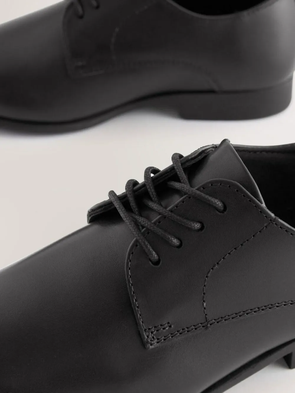 Next Black Standard Fit (F) School Leather Lace Up Shoes^BOY School Shoes|Boys Shoes