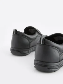 Best Next Black Standard Fit (F) School Leather Loafers
