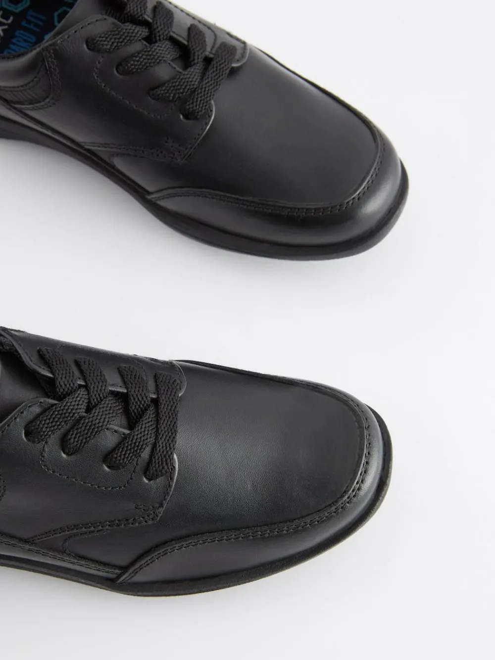 Best Next Black Standard Fit (F) School Leather Lace-Up Shoes