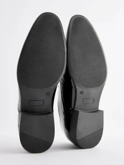 Next Black Standard Fit Patent Oxford Toe Cap Shoes^ Shoes