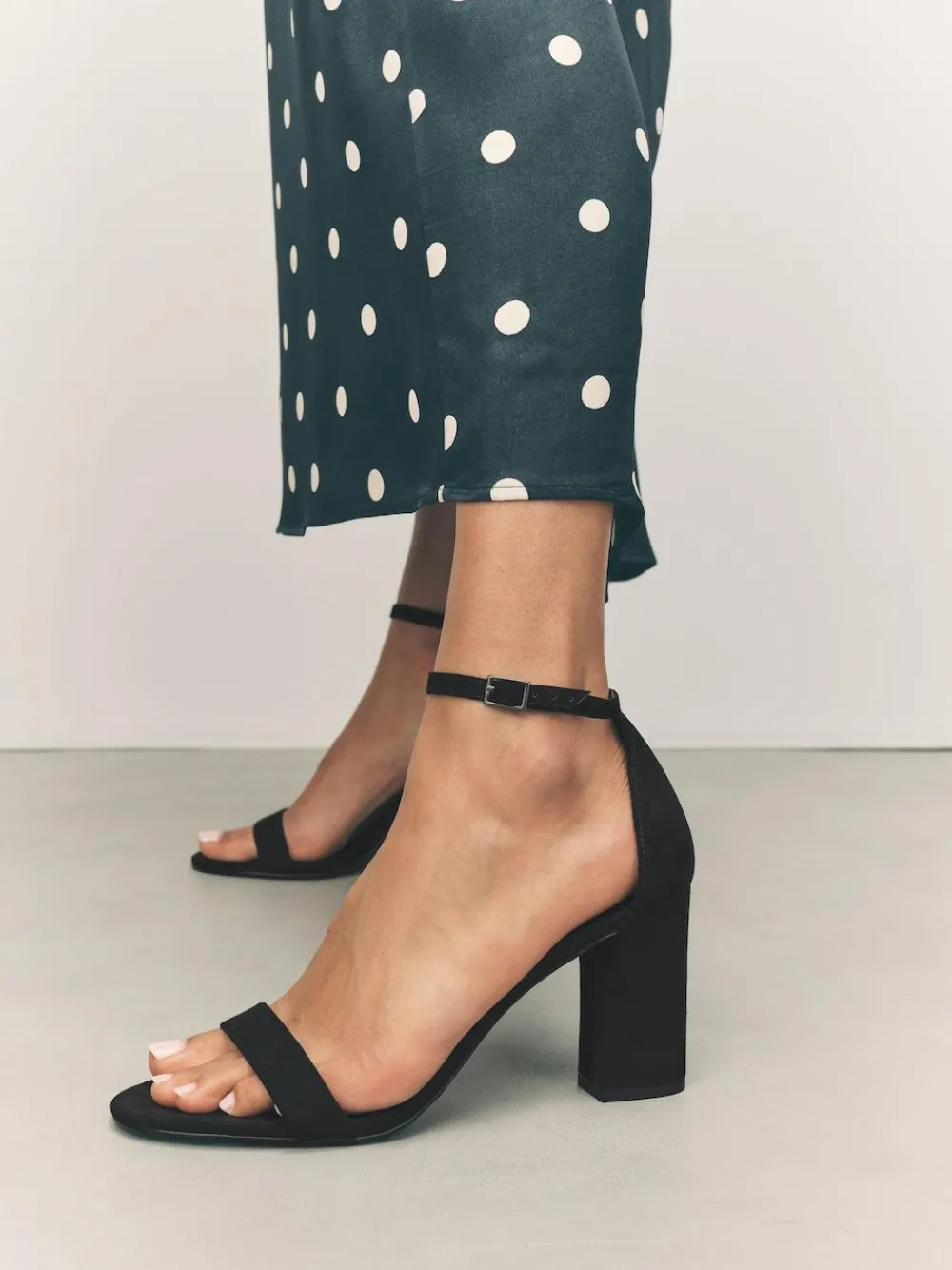 Next Black Standard/Wide Fit Block Heel Sandals^Women Wide Fit & Extra Wide Fit|Heels