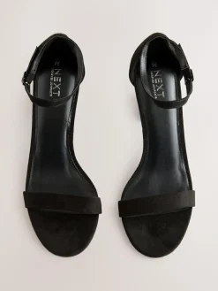 Next Black Standard/Wide Fit Block Heel Sandals^Women Wide Fit & Extra Wide Fit|Heels