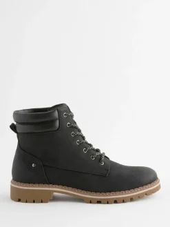 Clearance Next Standard/Wide Fit Forever Comfort® Casual Lace-Up Ankle Boots Black
