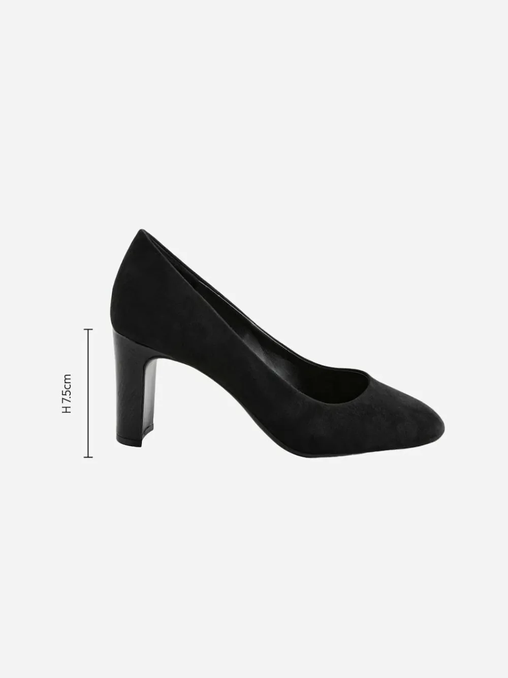Hot Next Black Standard/Wide Fit Round Toe Block Court Shoes