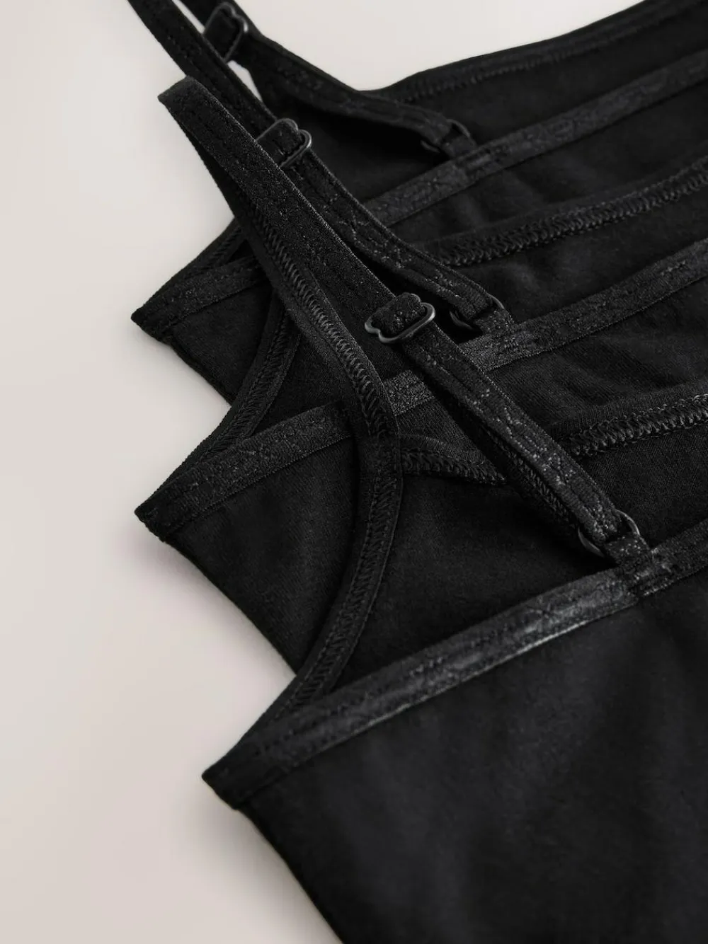 Hot Next Black Strappy Cami Vests 3 Pack (1.5-16yrs)