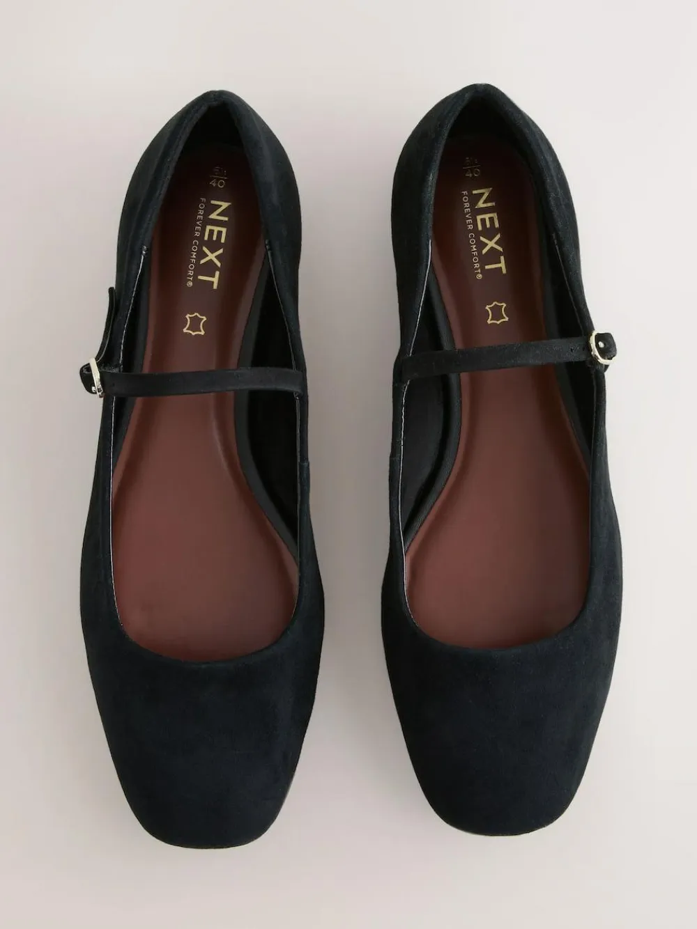 Sale Next Forever Comfort® Leather Square Toe Mary Jane Shoes Black Suede