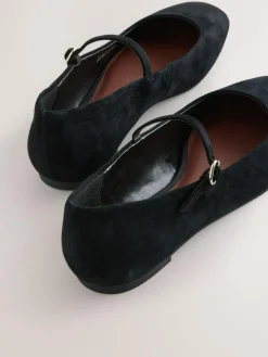 Sale Next Forever Comfort® Leather Square Toe Mary Jane Shoes Black Suede