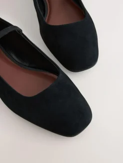Sale Next Forever Comfort® Leather Square Toe Mary Jane Shoes Black Suede