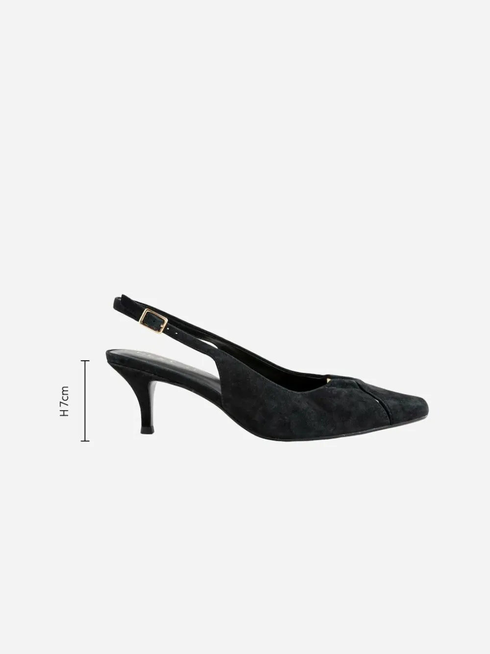 Next Leather Cutout Hardware Detail Slingback Heels^Women Wide Fit & Extra Wide Fit