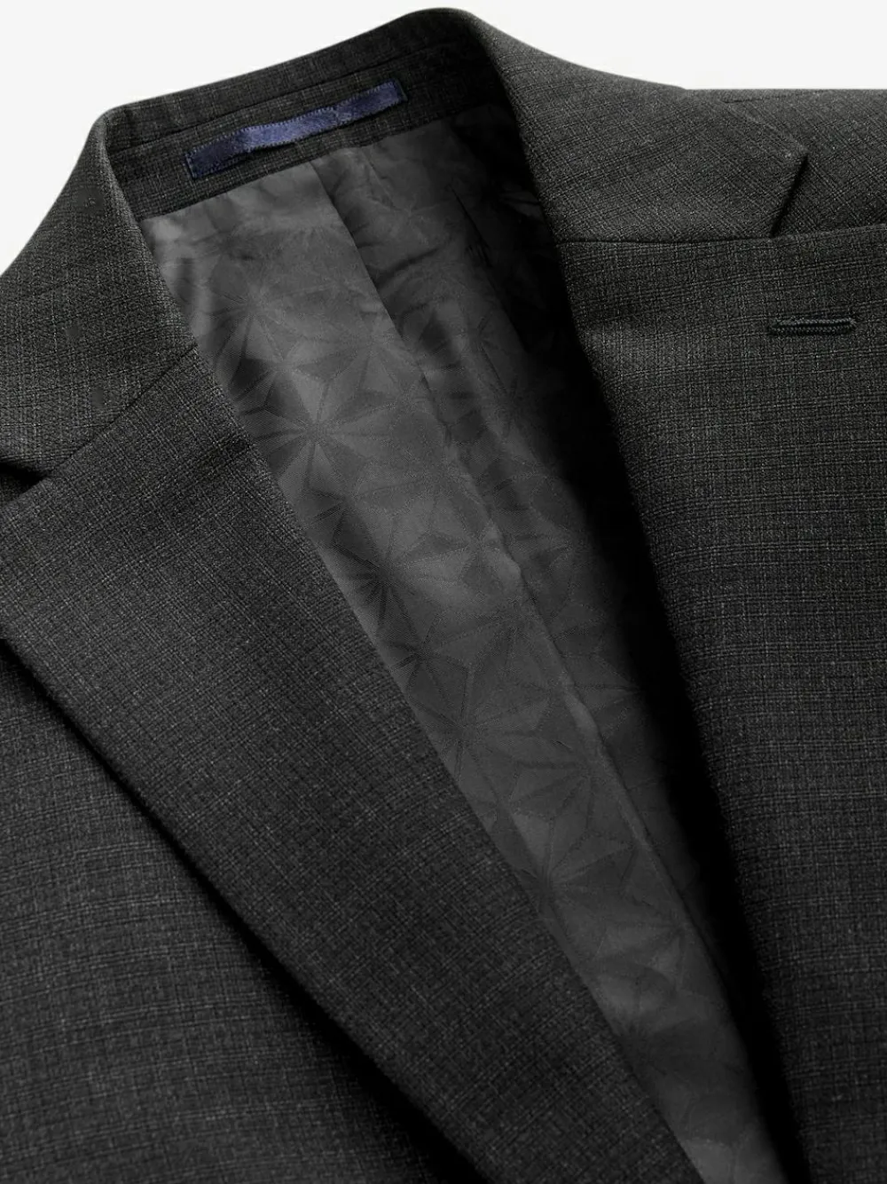 Discount Next Tailored Fit Textured Wool Blend Suit Jacket Black